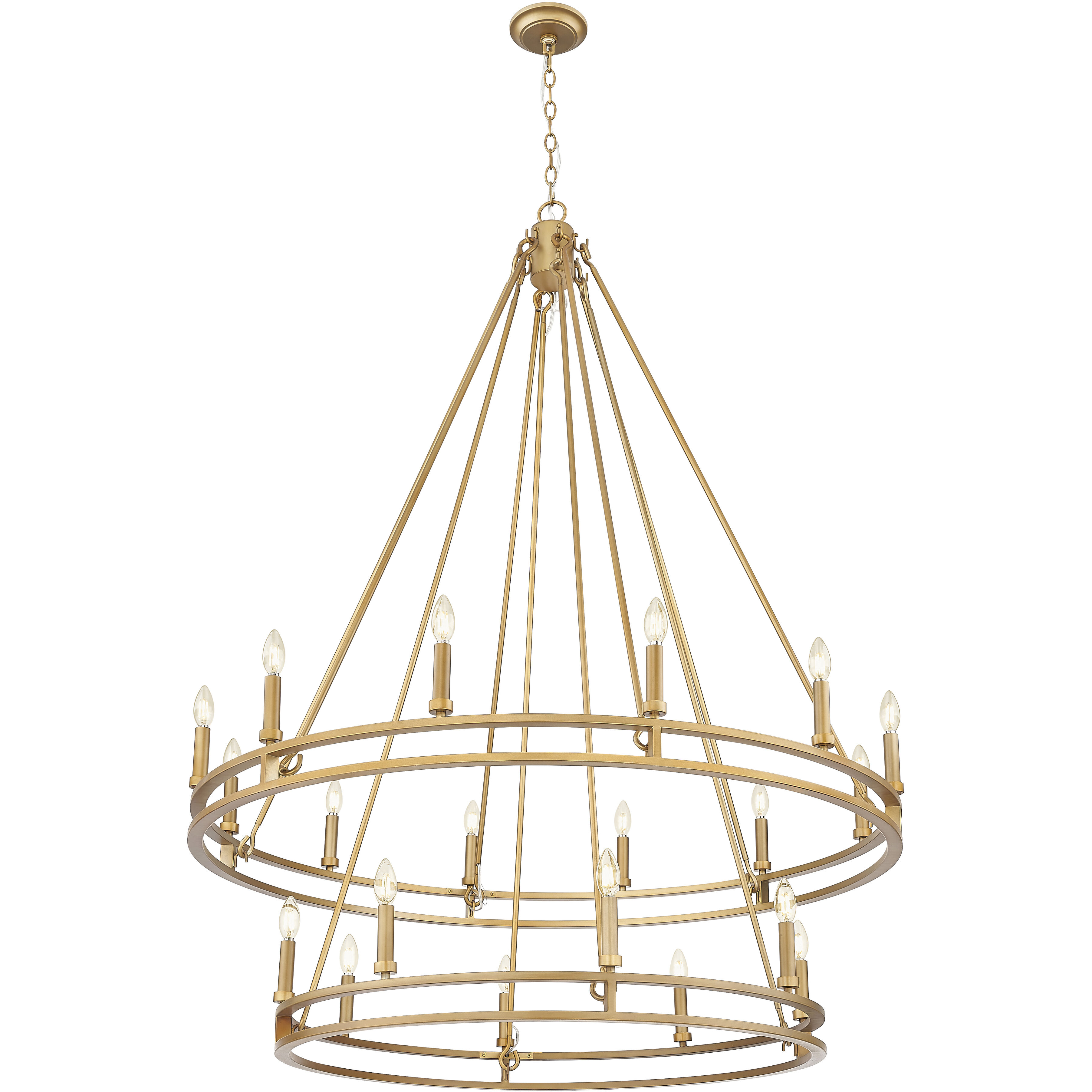 Dennison 20 Light 47.5 inch Signature Brass Chandelier Ceiling Light
