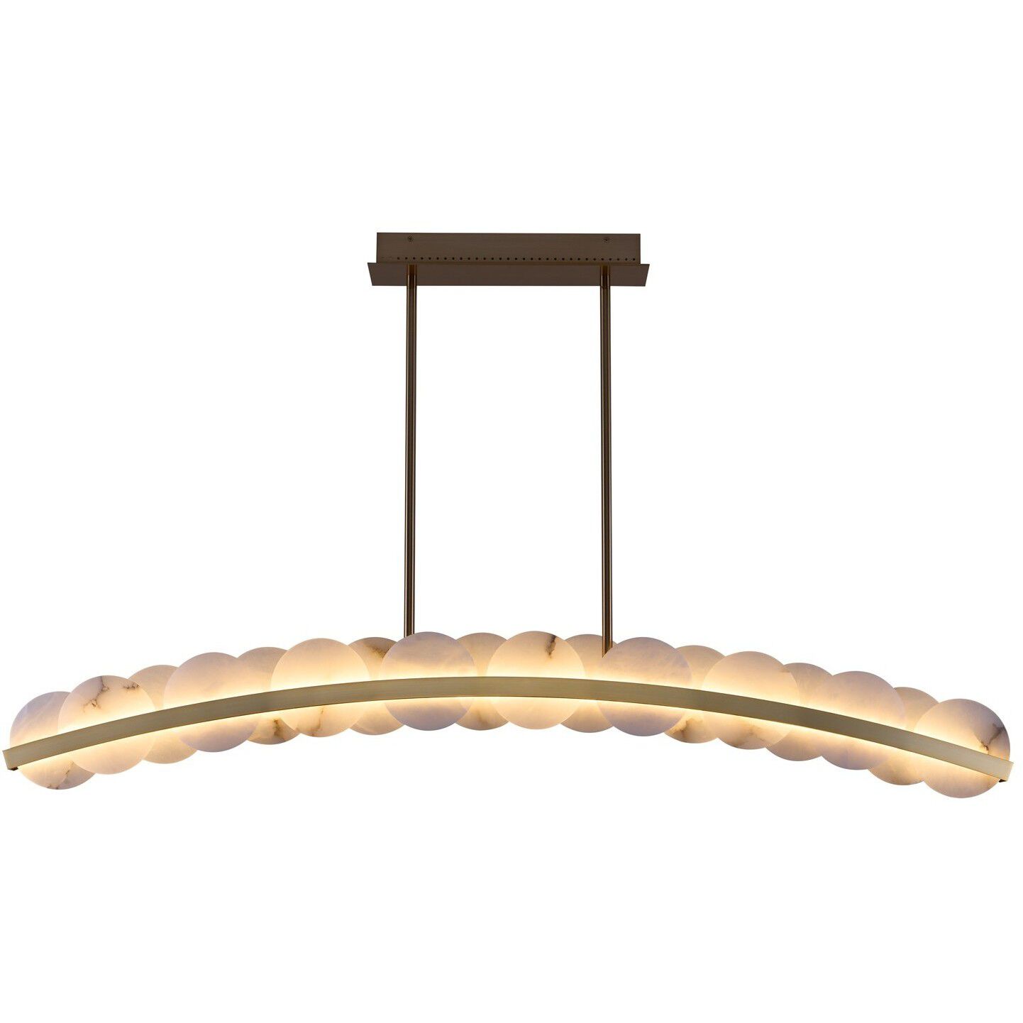 Meridian 60 inch Winter Brass Island Light Ceiling Light