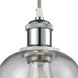 Ballston Belfast 1 Light 6 inch White and Polished Chrome Mini Pendant Ceiling Light in Seedy Glass, Ballston