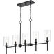 Chastine 5 Light 36 inch Matte Black Linear Chandelier Ceiling Light