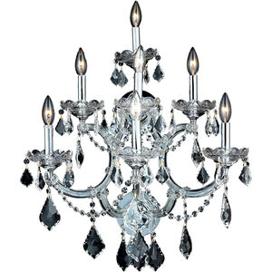 Maria Theresa 7 Light 22 inch Chrome Wall Sconce Wall Light in Clear, Royal Cut