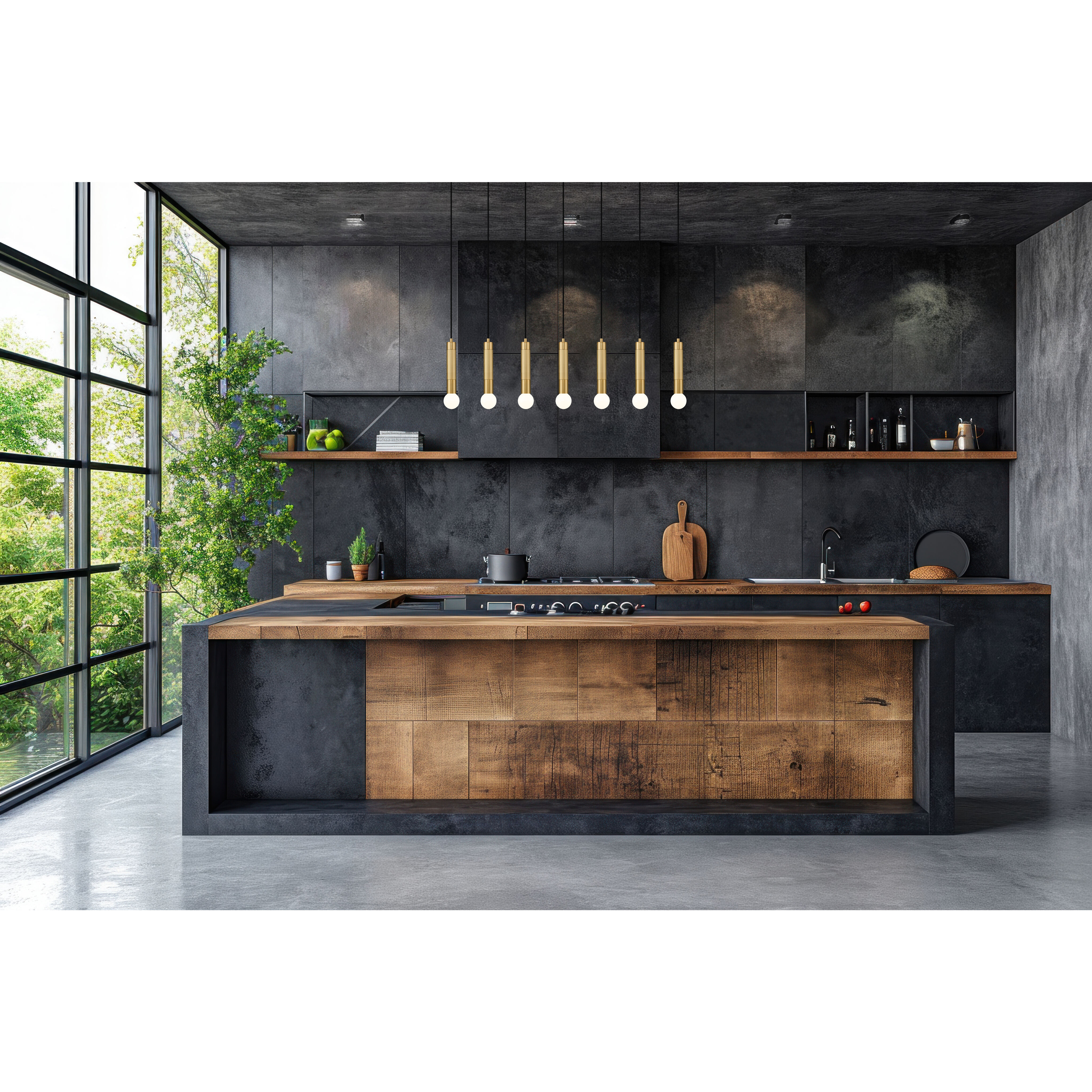 Stari Linear Chandelier Ceiling Light in Modern Gold