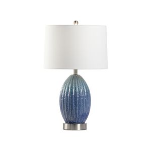 MarketPlace 26 inch 100.00 watt Blue/Green Glaze Table Lamp Portable Light