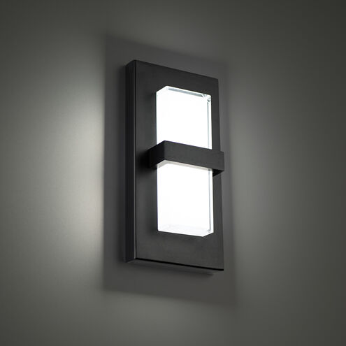 WAC Lighting WS-W21110-35-BK Bandeau LED 10 inch Black Outdoor Wall Light  in 3500K, dweLED