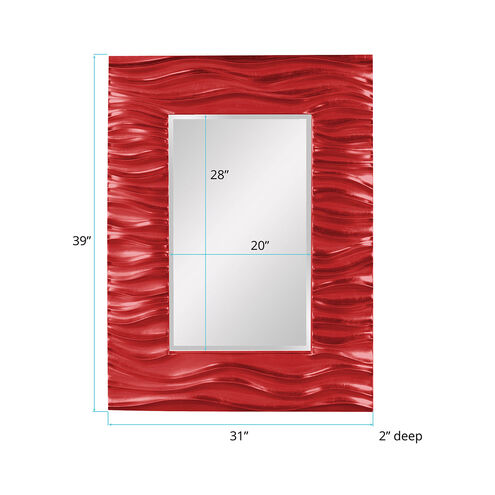 Zenith 39 X 31 inch Glossy Red Wall Mirror