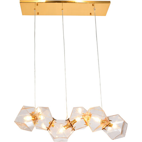 Canada 6 Light 12 inch Gold Chandelier Ceiling Light