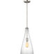 Arilda 1 Light 9 inch Brushed Nickel Pendant Ceiling Light