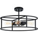 Candid 4 Light 18 inch Rusty Black Flush Mount Ceiling Light