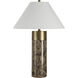 Aria 25 inch Brown Emperador Marble Table Lamp Portable Light