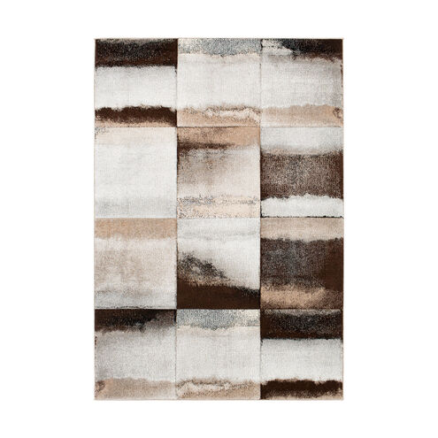 Colonie 91 X 63 inch Dark Brown/Medium Gray/Ivory/Beige/Black Rugs, Rectangle