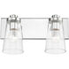 Cityview 2 Light 14 inch Polished Chrome Vanity Sconce Wall Light