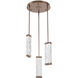 Tabulo LED Burnished Bronze Chandelier Ceiling Light, Multi-Port