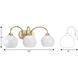 Carisa 3 Light 25 inch Vintage Gold Bath Vanity Wall Light