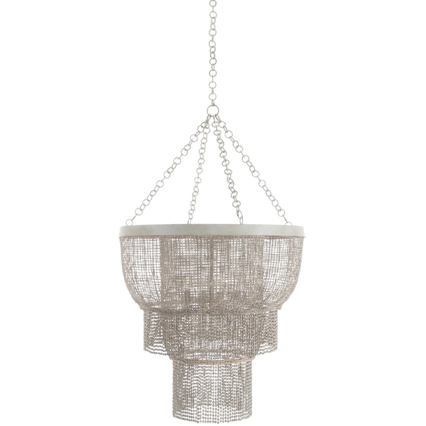 Halia 4 Light 30.5 inch Antique White / White Washed Wood Chandelier Ceiling Light