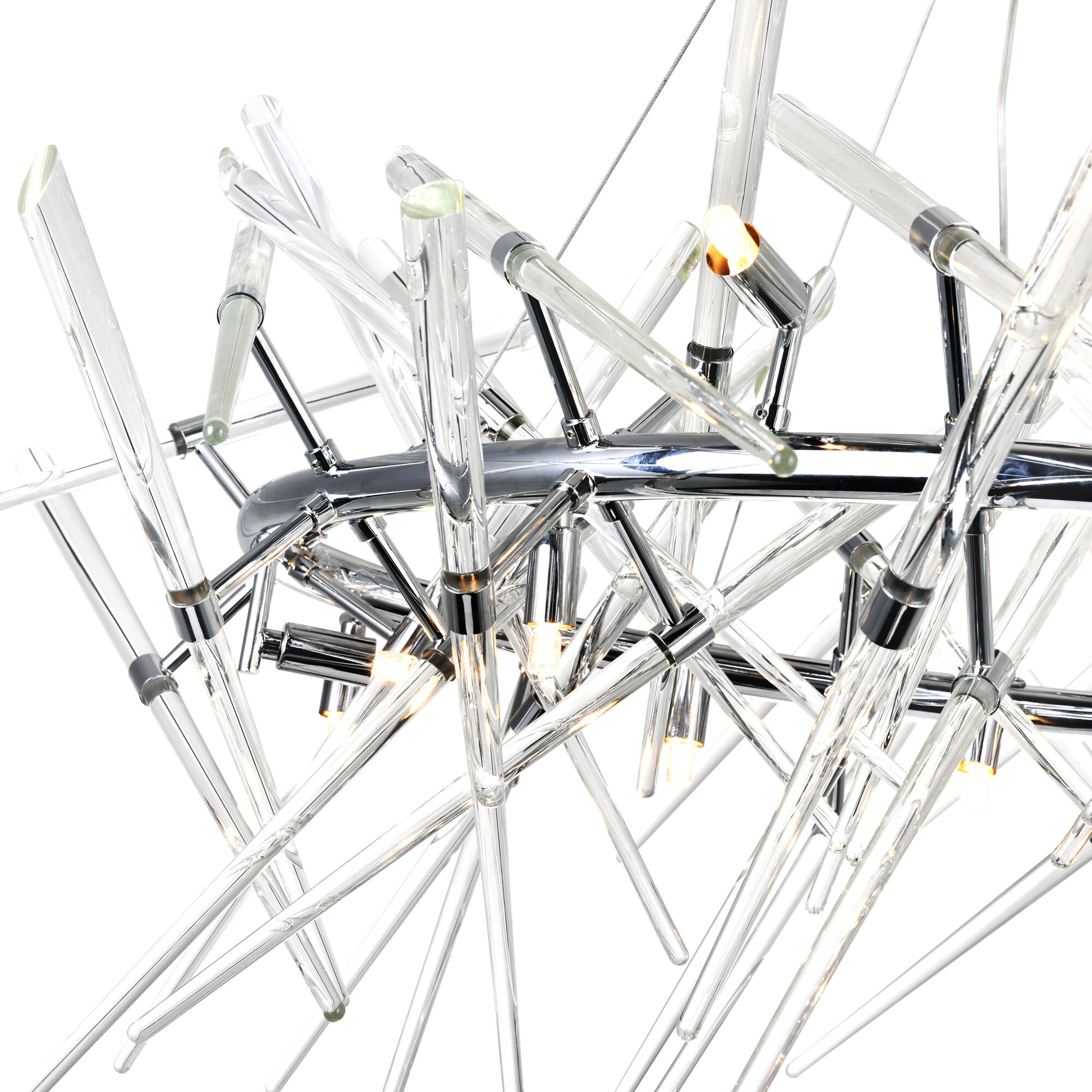 Icicle 12 Light 42 inch Chrome Chandelier Ceiling Light