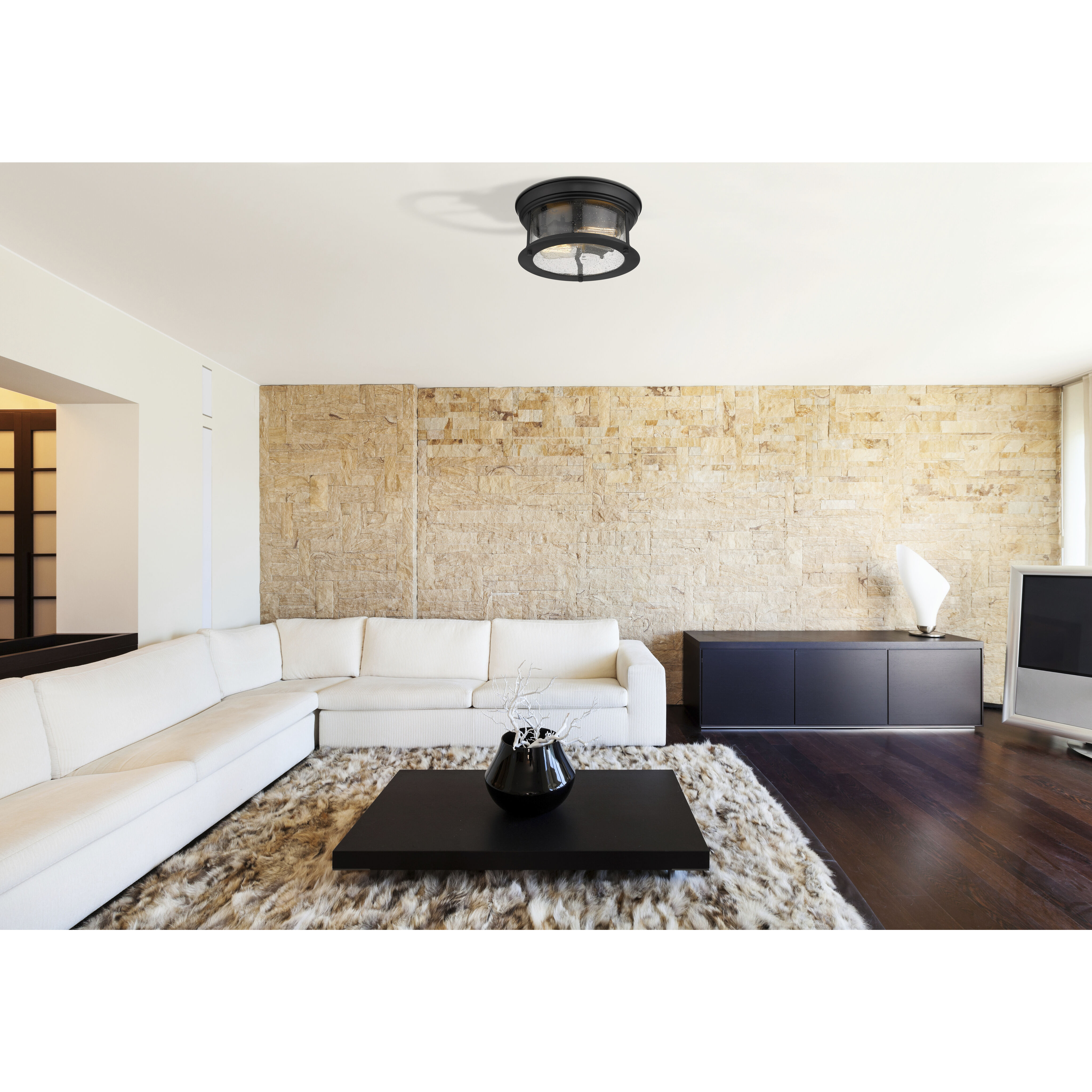 Sonna 2 Light 11 inch Bronze Flush Mount Ceiling Light