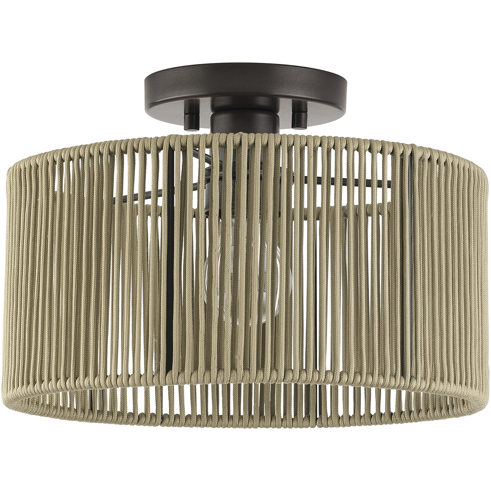 Acordia 1 Light 12 inch English Bronze Semi Flush Mount Ceiling Light, Medium