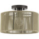 Acordia 1 Light 12 inch English Bronze Semi Flush Mount Ceiling Light, Medium