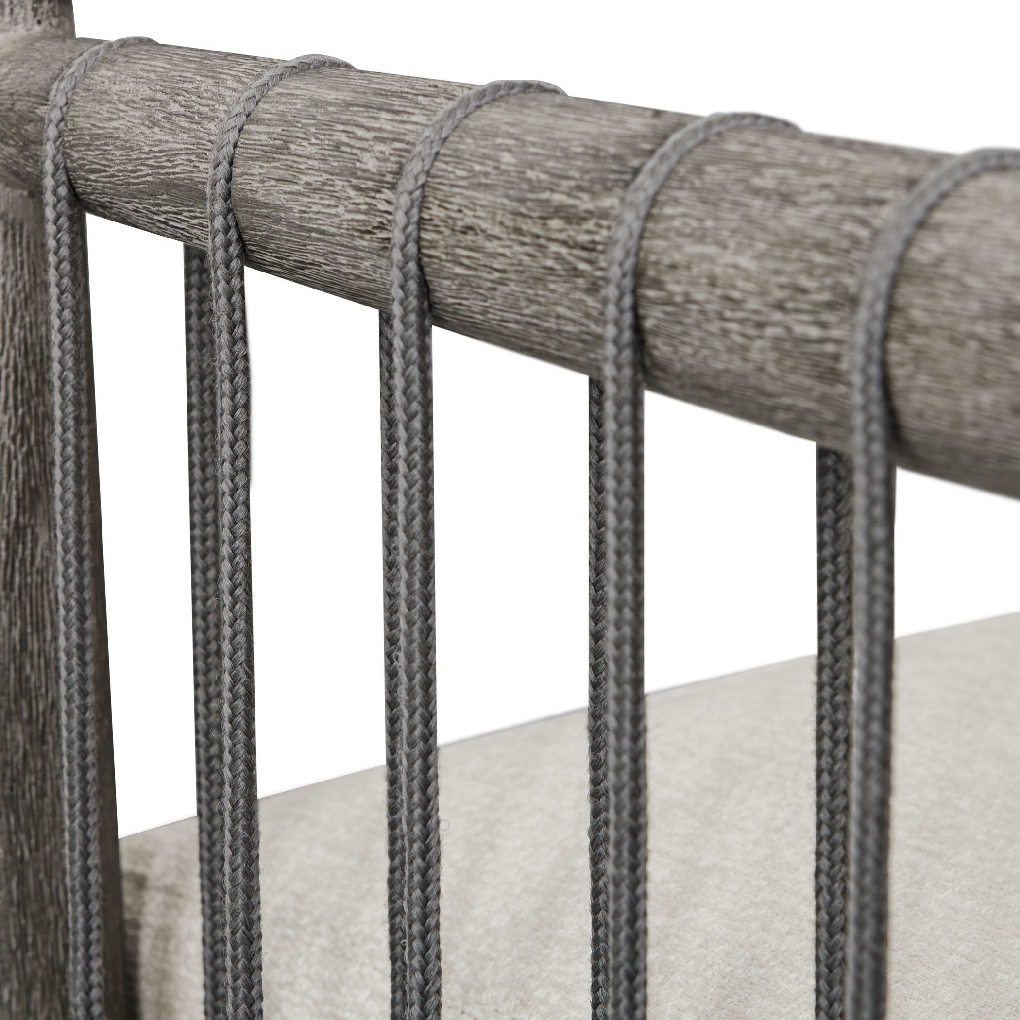 Borneo Weathered Dark Gray and Oyster White Outdoor Dining Chair