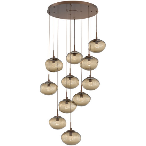 Nova LED LED Burnished Bronze Chandelier Ceiling Light, Round Multi-Pendant