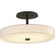 Disq LED 15 inch Natural Iron Semi-Flush Ceiling Light
