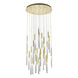 Boa 31 Light 30 inch Brushed Brass Pendant Ceiling Light