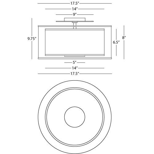 Saturnia 2 Light 15 inch Deep Patina Bronze Flushmount Ceiling Light