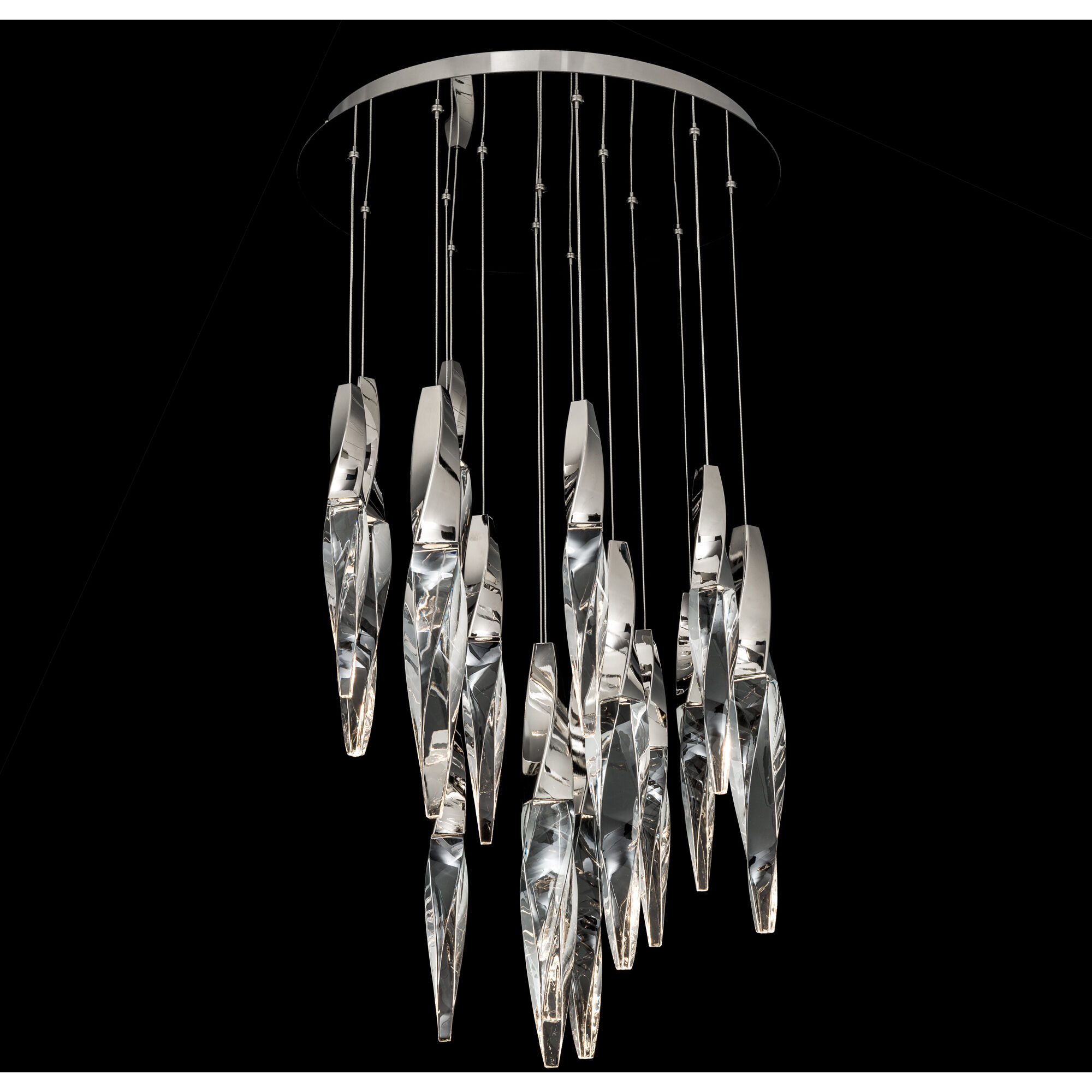 Kindjal LED 23 inch Polished Nickel Multi-Light Pendant Ceiling Light, Beyond
