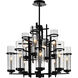 Sierra 12 Light 30 inch Black Up Chandelier Ceiling Light