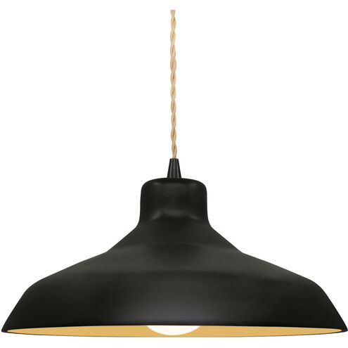 Radiance LED 13.5 inch Carbon Matte Black and Champagne Gold and Matte Black Pendant Ceiling Light