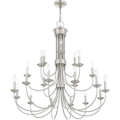 Estate 21 Light 42 inch Brushed Nickel Chandelier Ceiling Light