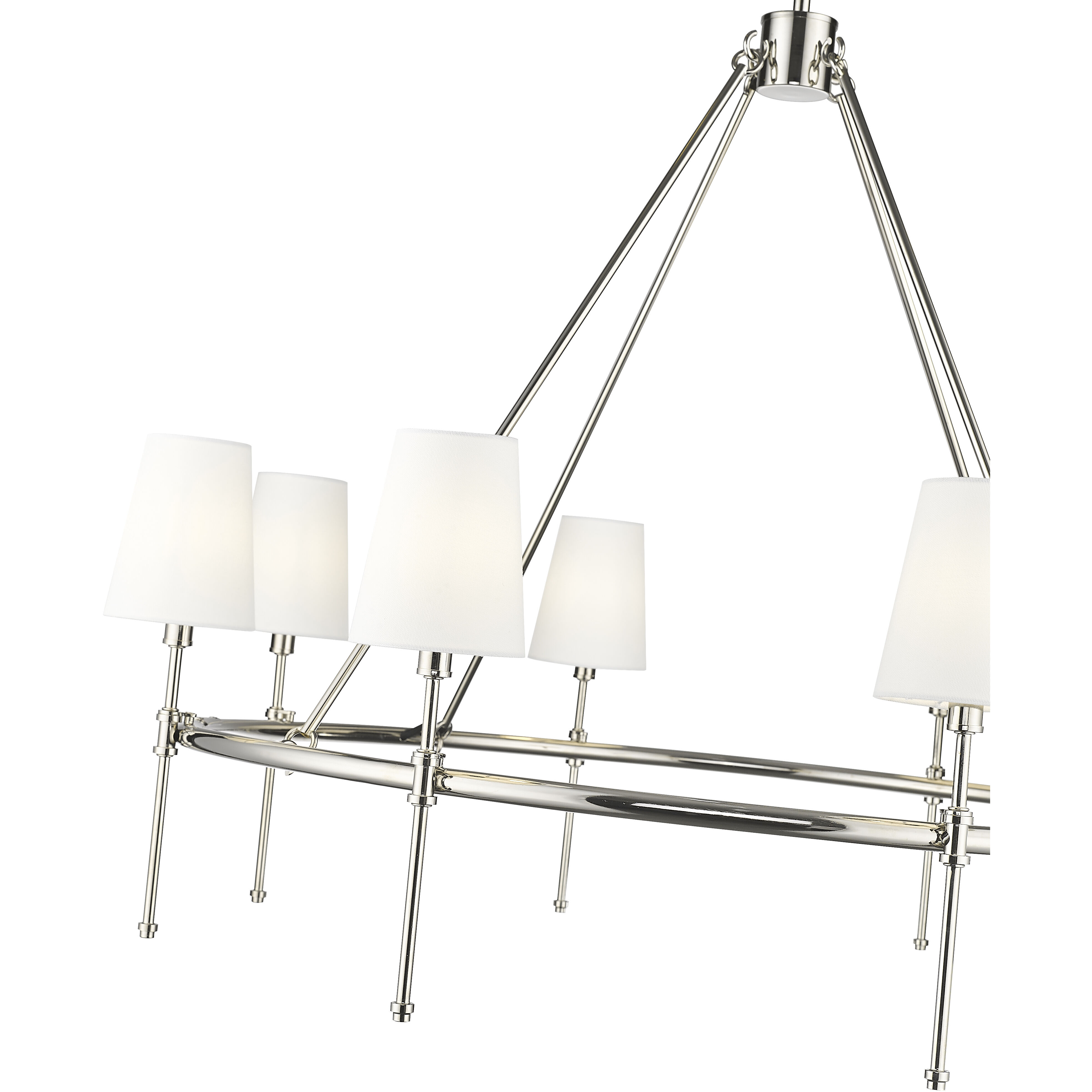 Adorra 8 Light 40 inch Polished Nickel Chandelier Ceiling Light