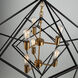 Artistry LED 32 inch Matte Black and Harvest Brass Chandelier Ceiling Light