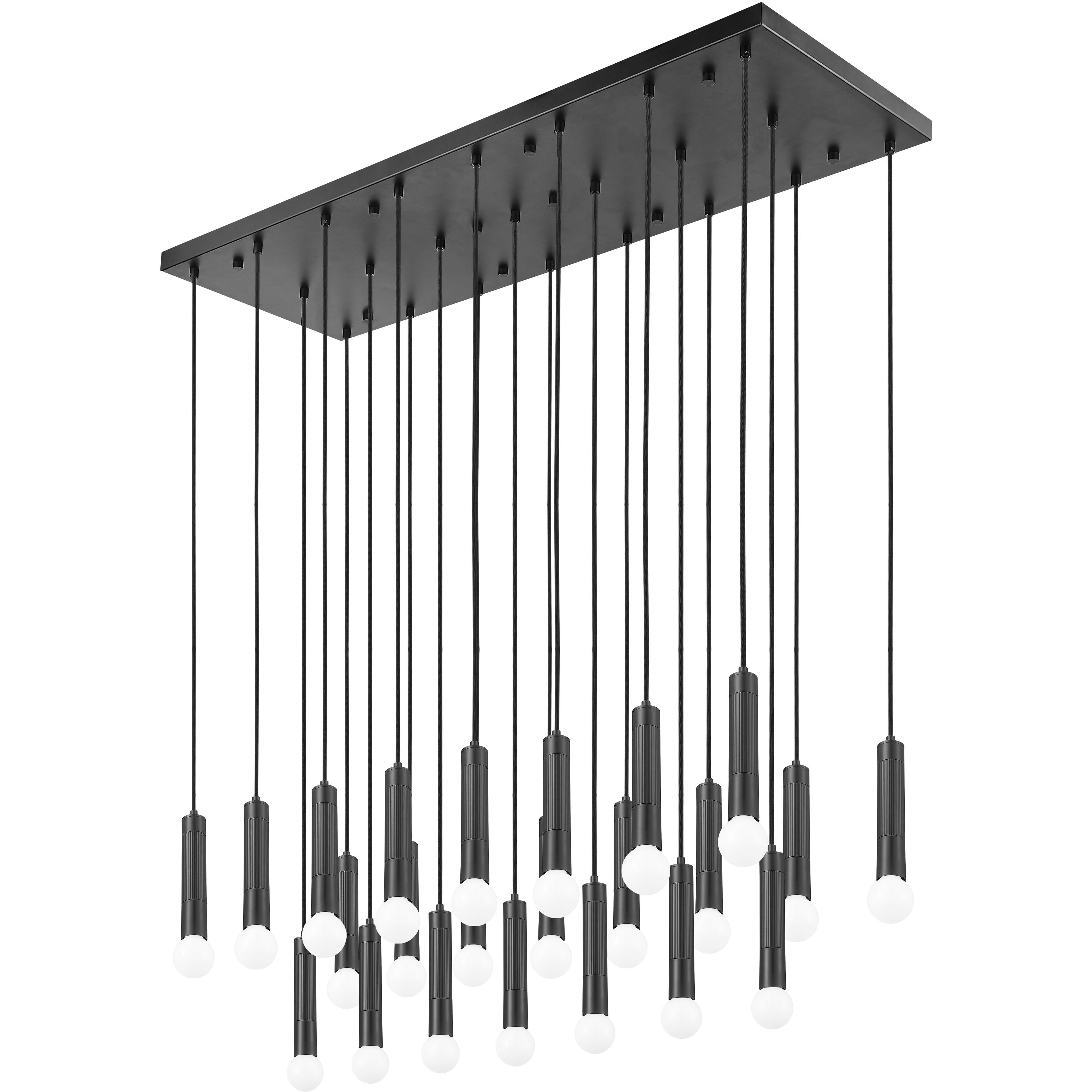 Stari Linear Chandelier Ceiling Light in Matte Black