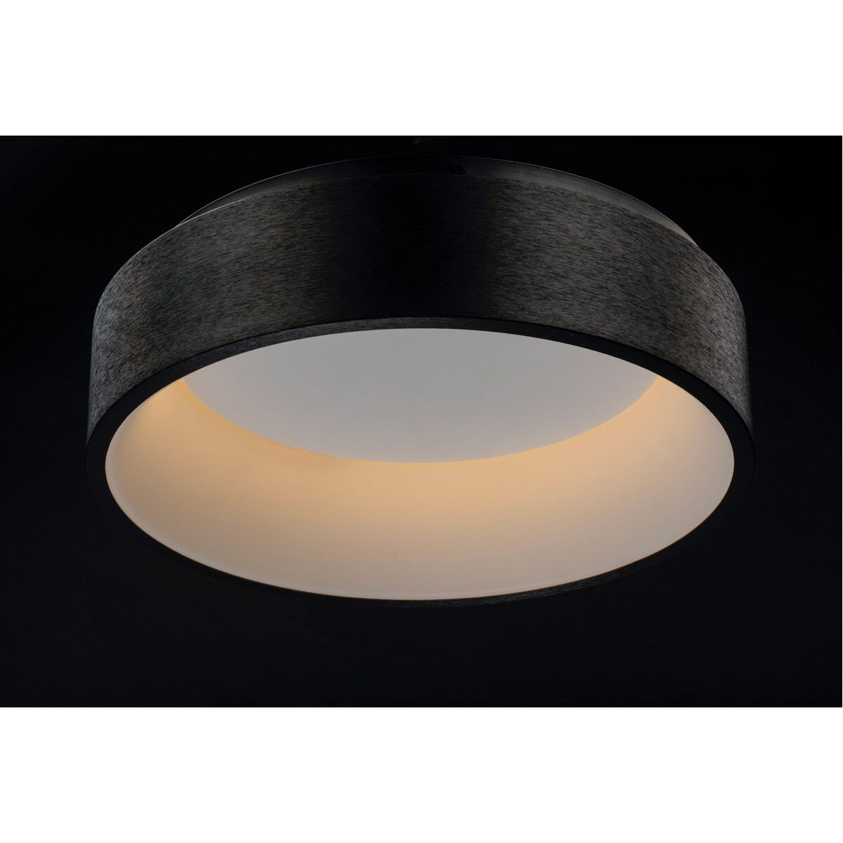 iQ FoH LED 17.75 inch Brushed Black Flush Mount Chandelier Ceiling Light