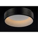 iQ FoH LED 17.75 inch Brushed Black Flush Mount Chandelier Ceiling Light