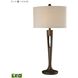 Martcliff 35 inch 9.5 watt Burnished Bronze Table Lamp Portable Light in LED, 3-Way