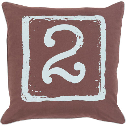 Big Kid Blocks 18 inch Dark Brown, Aqua Pillow Kit