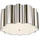 Alexa Hampton Markos 4 Light 26.25 inch Polished Nickel Flush Mount Ceiling Light in Frosted Glass, Grande