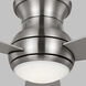 Orbis 52 Hugger LED 52 inch Brushed Steel with Silver Blades Indoor/Outdoor Ceiling Fan