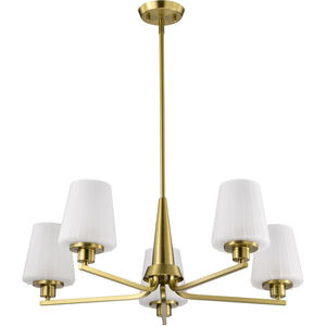 Lune 30 inch Vintage Brass Chandelier Ceiling Light