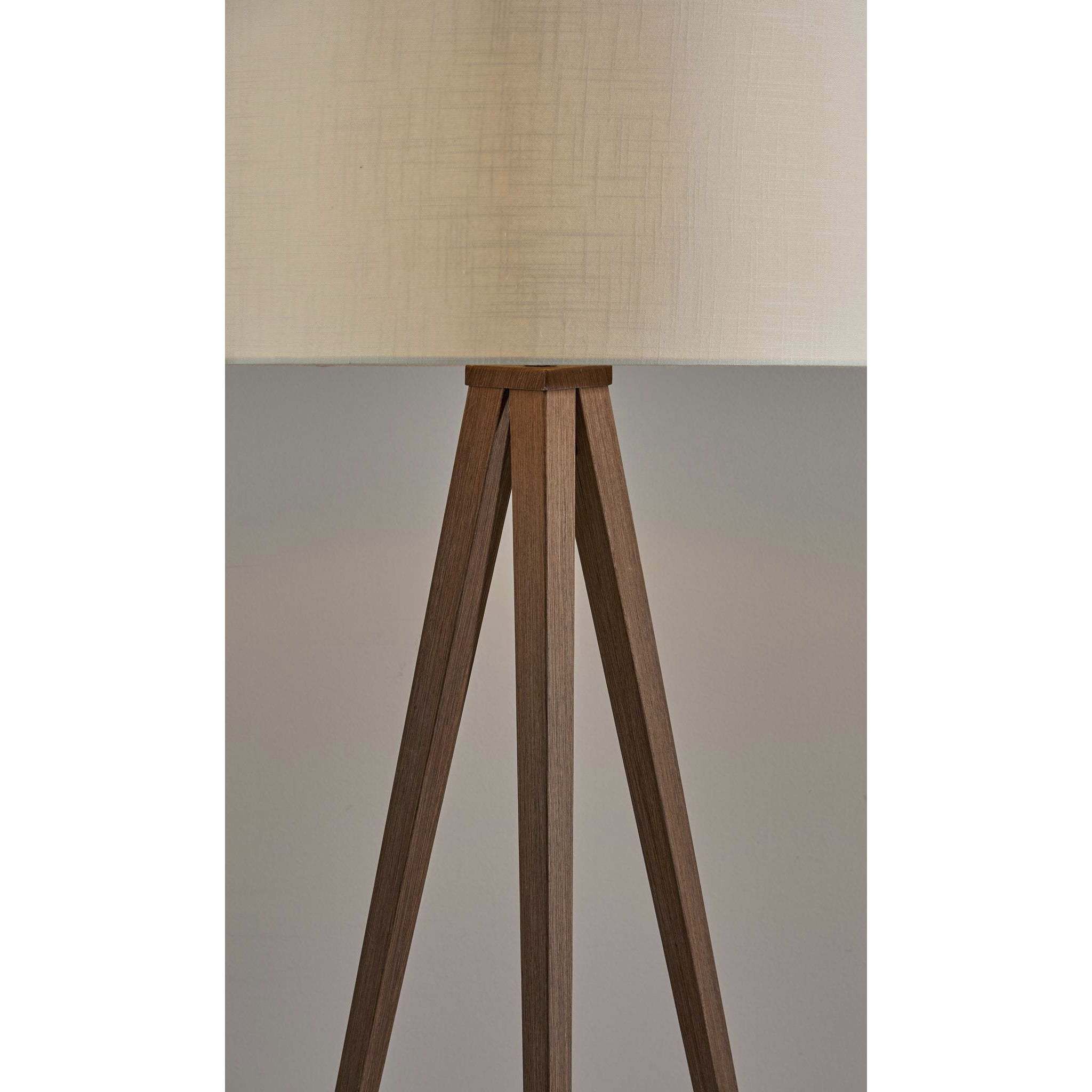 Director 60 inch 150.00 watt Metal with Rosewood Veneer Floor Lamp Portable Light in Walnut