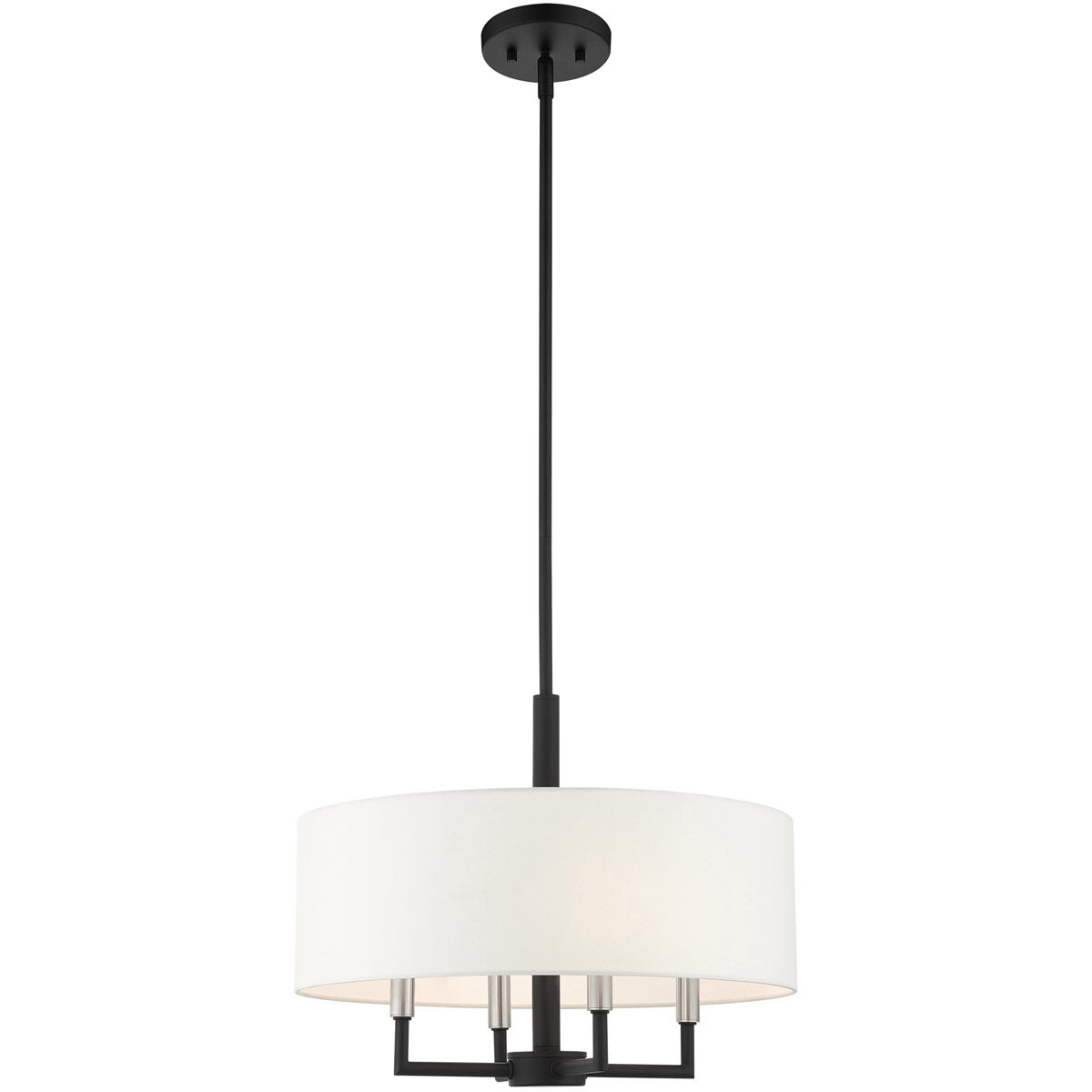 Meridian 4 Light 18 inch Black Pendant Chandelier Ceiling Light