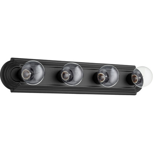 Stepped 4 Light 24 inch Noir Vanity Light Wall Light, Quorum Home