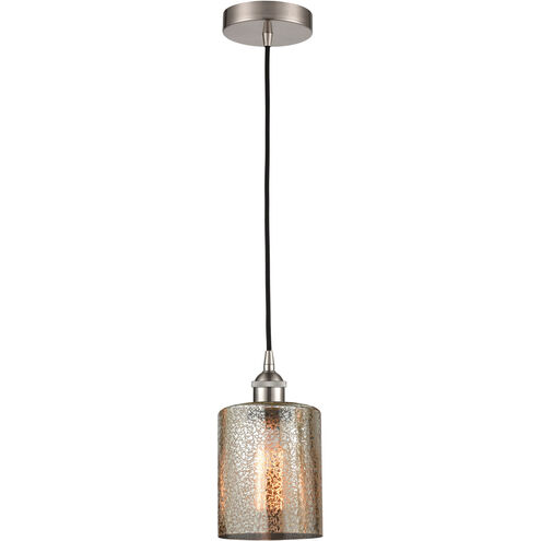 Edison Cobbleskill LED 5 inch Brushed Satin Nickel Mini Pendant Ceiling Light