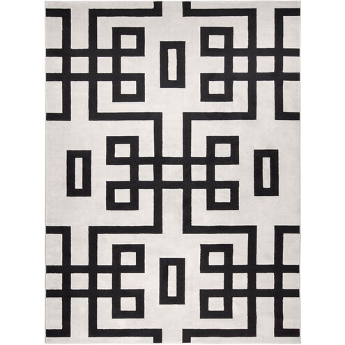 Optika 114 X 79 inch Black/White Rug in 6 x 9