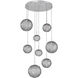 Gaia LED 30 inch Classic Silver Multi-Pendant Ceiling Light in 3000K LED, Smoke