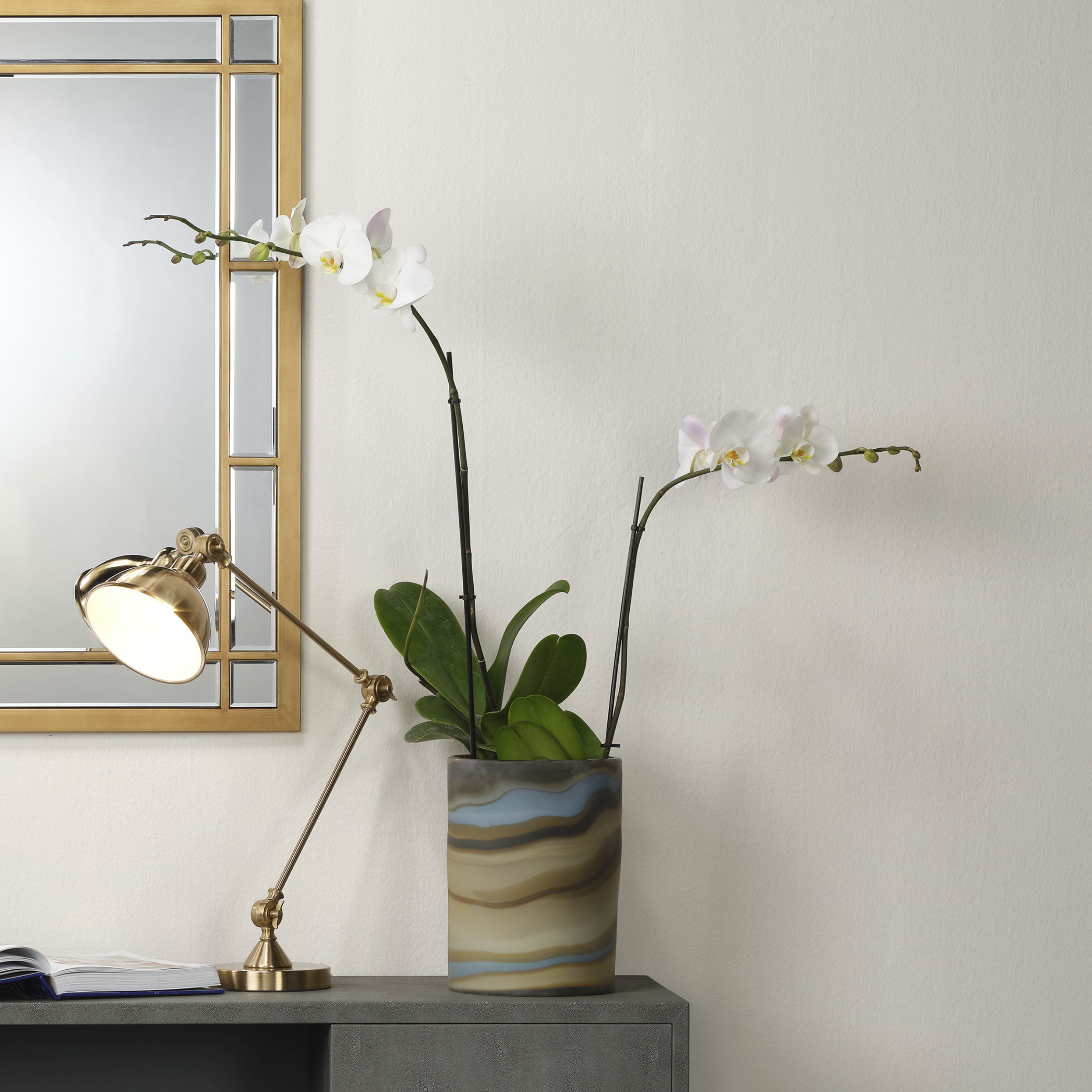 Wallace 30.5 inch 25 watt Brass Finish Table Lamp Portable Light