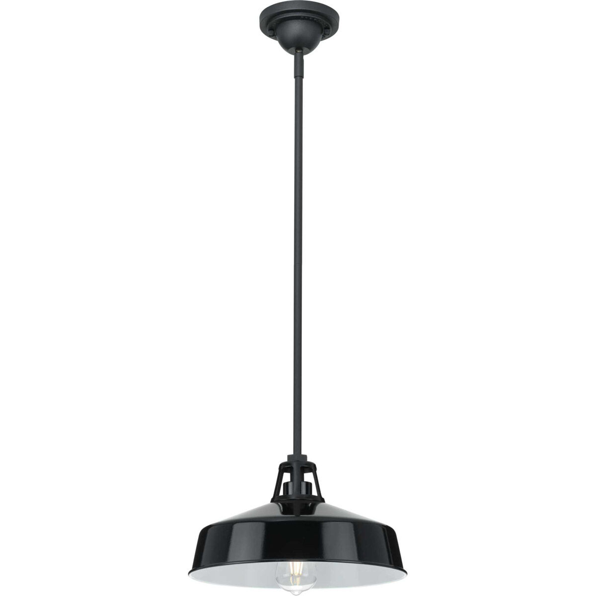 Cedar Springs 1 Light 13 inch Black Outdoor Hanging Light