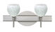Tay Tay 2 Light 15 inch Satin Nickel Vanity Lighting Wall Light in Halogen, Carrera Glass